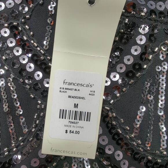 Blue Rain Sequin Mini Skirt Size M - Picture 2 of 5